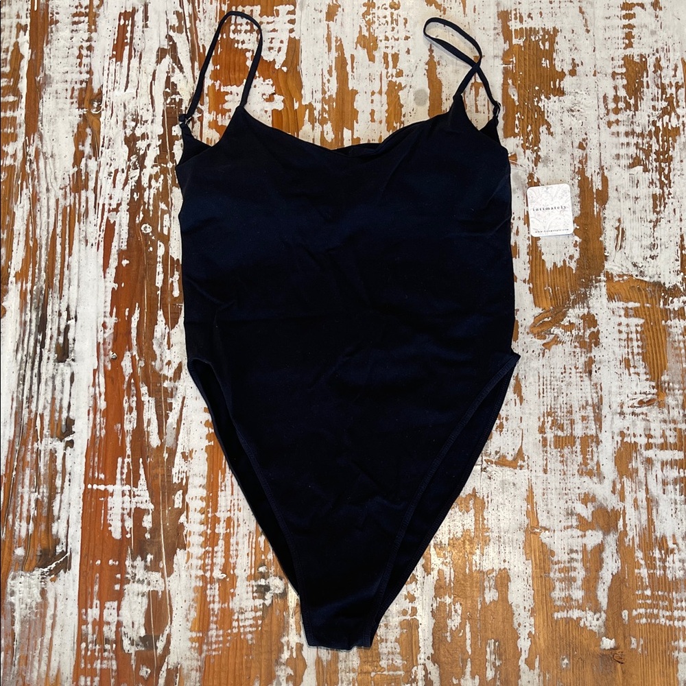 NWT M-L Intimately by Free People Black bodysuit